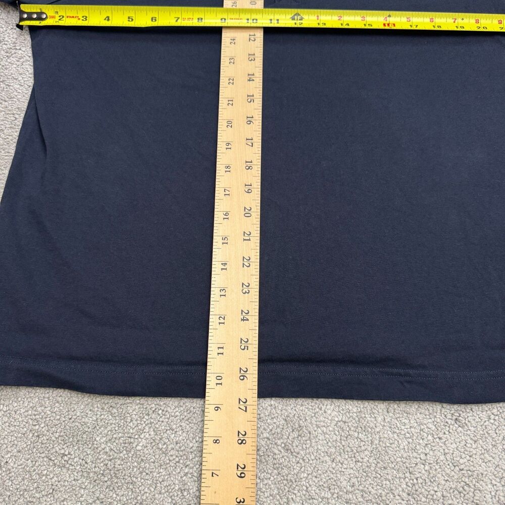 Everlane Heavyweight Cotton Long Sleeve Henley Shirt Mens XL Navy Blue Classic - Picture 8 of 12